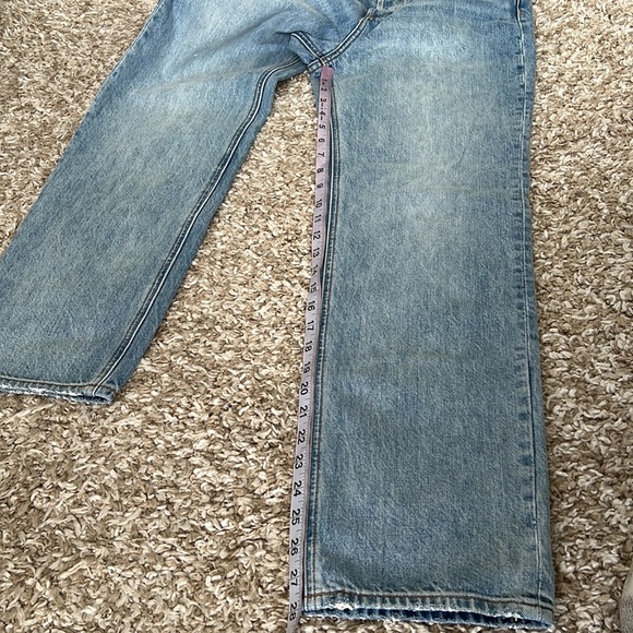 Never Worn Aritzia Denim Forum Joni High Rise Loose in Picture This Bleu Sz 26 - Picture 12 of 12